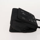 PRADA Pouch Hand Bag Nylon 2 Set Pink Black Auth 174958-4