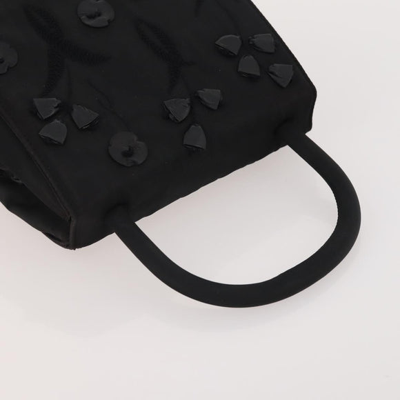 PRADA Pouch Hand Bag Nylon 2 Set Pink Black Auth 174958