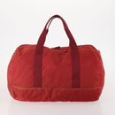 PRADA Boston Bag Nylon 3 Set Red Black Auth 174960-17