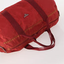 PRADA Boston Bag Nylon 3 Set Red Black Auth 174960-19