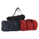 PRADA Boston Bag Nylon 3 Set Red Black Auth 174960-1