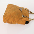 PRADA Chain Shoulder Bag Nylon 3 Set Beige Black Green Auth 174962-11