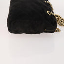 PRADA Chain Shoulder Bag Nylon 3 Set Beige Black Green Auth 174962-4