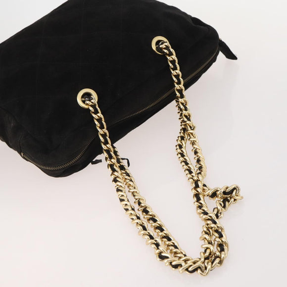 PRADA Chain Shoulder Bag Nylon 3 Set Beige Black Green Auth 174962