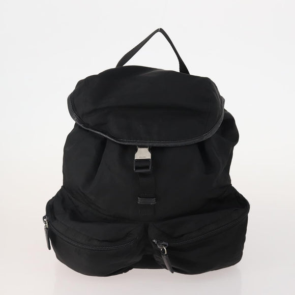 PRADA Backpack Nylon 2 Set Black Auth 174965