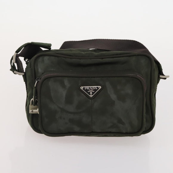 PRADA Shoulder Bag Nylon 5 Set Green Black Red Auth 174966