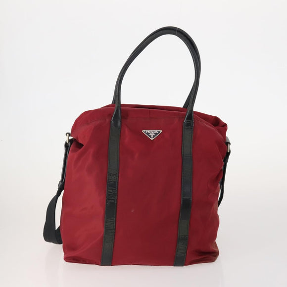 PRADA Shoulder Bag Nylon 5 Set Green Black Red Auth 174966