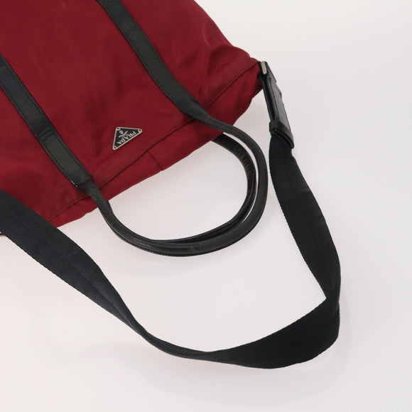 PRADA Shoulder Bag Nylon 5 Set Green Black Red Auth 174966
