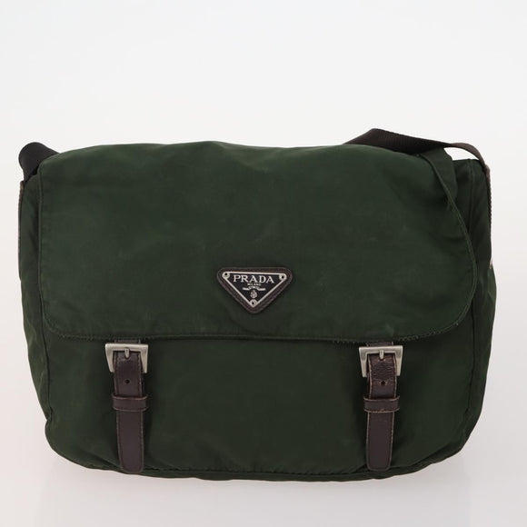 PRADA Shoulder Bag Nylon 5 Set Green Black Red Auth 174966