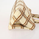 PRADA Canapa Hand Bag Canvas 2 Set Pink Beige Auth 174968-4