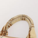 PRADA Canapa Hand Bag Canvas 2 Set Pink Beige Auth 174968-6
