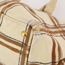 PRADA Canapa Hand Bag Canvas 2 Set Pink Beige Auth 174968-8