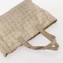 CHANEL New Travel line Tote Bag Nylon 5 Set Beige Black CC Auth 174969-14