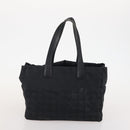 CHANEL New Travel line Tote Bag Nylon 5 Set Beige Black CC Auth 174969-18