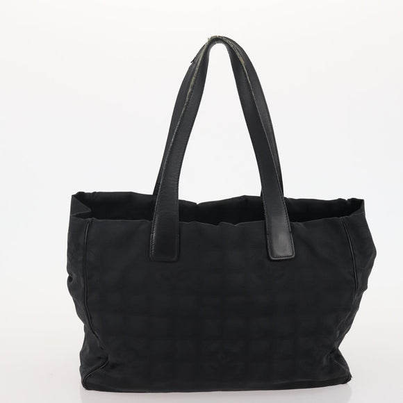 CHANEL New Travel line Tote Bag Nylon 5 Set Beige Black CC Auth 174969