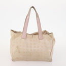 CHANEL New Travel line Tote Bag Nylon 5 Set Beige Black CC Auth 174969-8