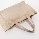 CHANEL New Travel line Tote Bag Nylon 5 Set Beige Black CC Auth 174969-9