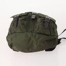 PRADA Backpack Nylon 5 Set Green Black Auth 174970-10