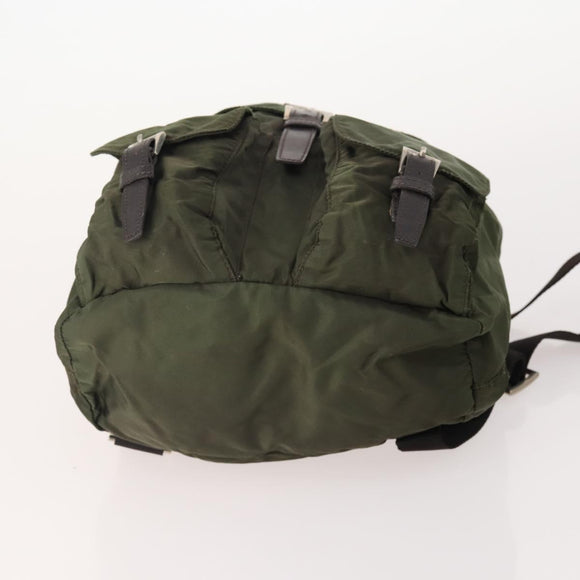 PRADA Backpack Nylon 5 Set Green Black Auth 174970