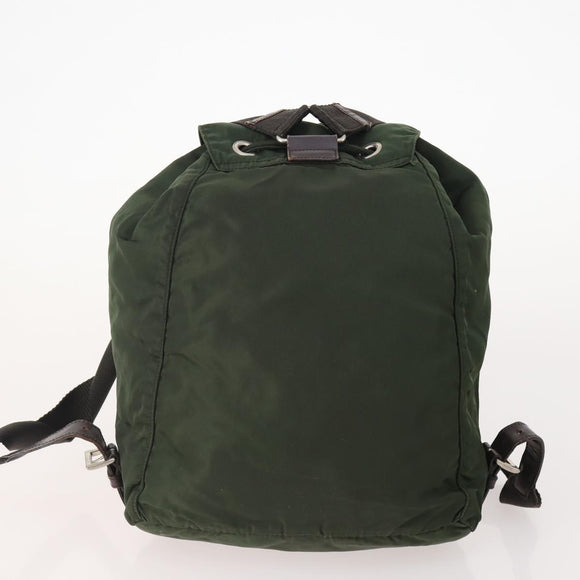 PRADA Backpack Nylon 5 Set Green Black Auth 174970
