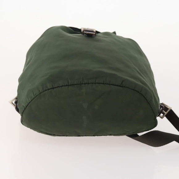 PRADA Backpack Nylon 5 Set Green Black Auth 174970