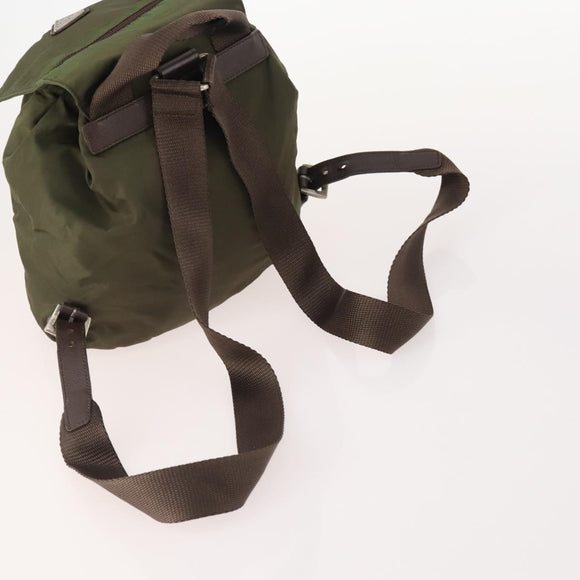 PRADA Backpack Nylon 5 Set Green Black Auth 174970