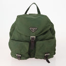 PRADA Backpack Nylon 5 Set Green Black Auth 174970-2