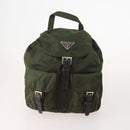 PRADA Backpack Nylon 5 Set Green Black Auth 174970-7