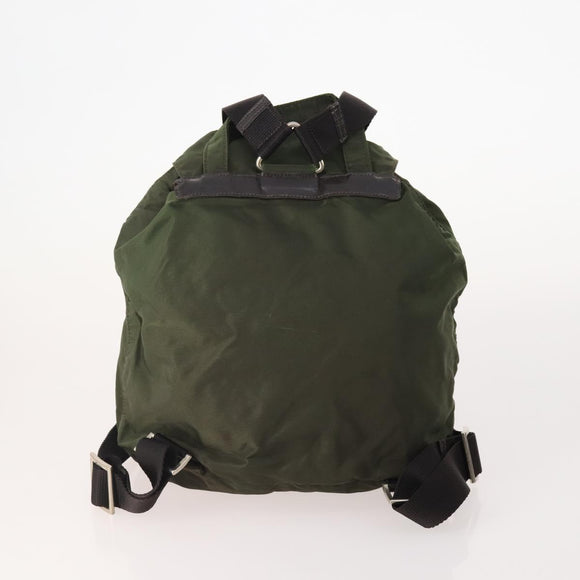 PRADA Backpack Nylon 5 Set Green Black Auth 174970