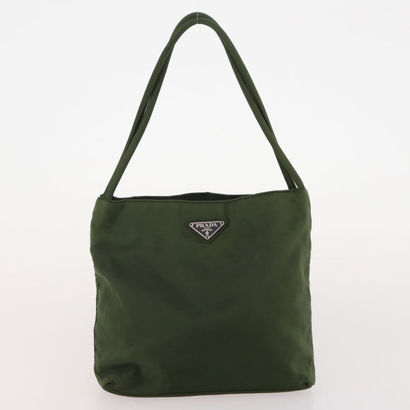 PRADA Hand Bag Nylon 5 Set Green Beige Red Auth 174971