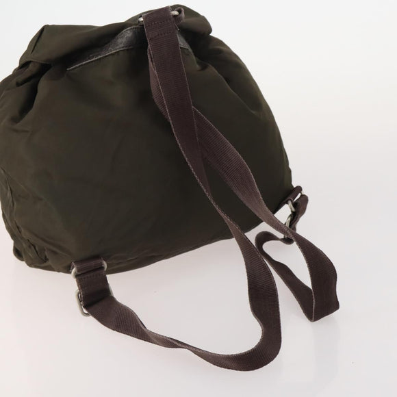 PRADA Backpack Nylon 5 Set Green Beige blue Auth 174972