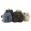 PRADA Backpack Nylon 5 Set Green Beige blue Auth 174972-1