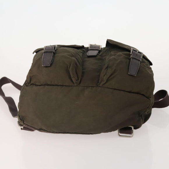 PRADA Backpack Nylon 5 Set Green Beige blue Auth 174972