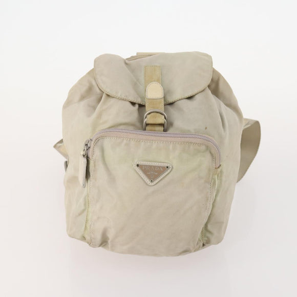 PRADA Backpack Nylon 5 Set Green Beige blue Auth 174972