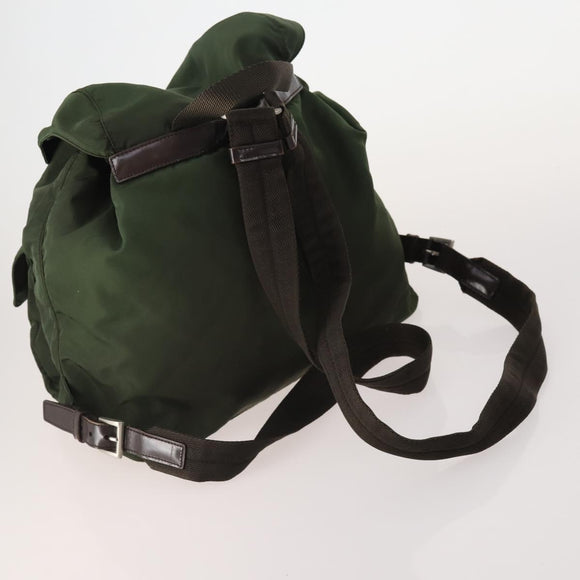 PRADA Backpack Nylon 5 Set Green Beige blue Auth 174972