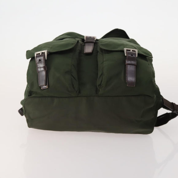 PRADA Backpack Nylon 5 Set Green Beige blue Auth 174972