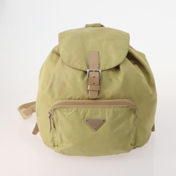 PRADA Backpack Nylon 5 Set Green Beige blue Auth 174972
