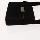 PRADA Shoulder Bag Nylon Velour 4 Set Black Green Auth 174976-10