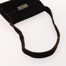 PRADA Shoulder Bag Nylon Velour 4 Set Black Green Auth 174976-11