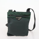 PRADA Shoulder Bag Nylon Velour 4 Set Black Green Auth 174976-14
