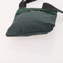 PRADA Shoulder Bag Nylon Velour 4 Set Black Green Auth 174976-18