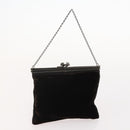 PRADA Shoulder Bag Nylon Velour 4 Set Black Green Auth 174976-21