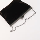 PRADA Shoulder Bag Nylon Velour 4 Set Black Green Auth 174976-23
