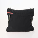 PRADA Shoulder Bag Nylon Velour 4 Set Black Green Auth 174976-2