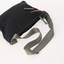PRADA Shoulder Bag Nylon Velour 4 Set Black Green Auth 174976-5