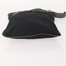 PRADA Shoulder Bag Nylon Velour 4 Set Black Green Auth 174976-6