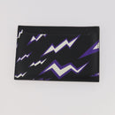 PRADA Pouch Nylon Leather 5 Set Black Yellow Brown Auth 174977-5