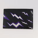 PRADA Pouch Nylon Leather 5 Set Black Yellow Brown Auth 174977-6