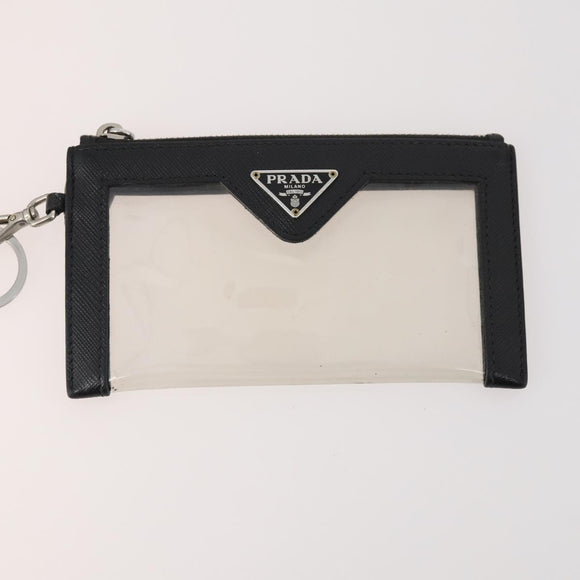 PRADA Pouch Nylon Leather 5 Set Black Yellow Brown Auth 174977