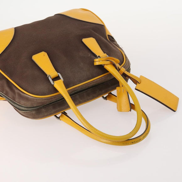 PRADA Shoulder Bag Canvas Leather 5 Set Black White Brown Auth 174978